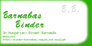 barnabas binder business card